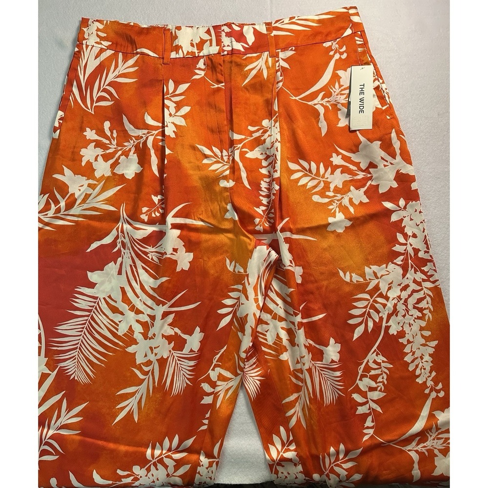 Ella Rafaella Plus Size 2x Hibiscus Wide Leg Trousers